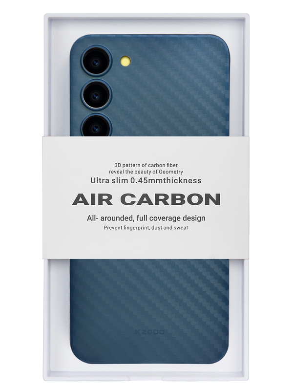 

Чехол для Samsung Galaxy S24 AIR Carbon-Синий, Samsung Galaxy S24