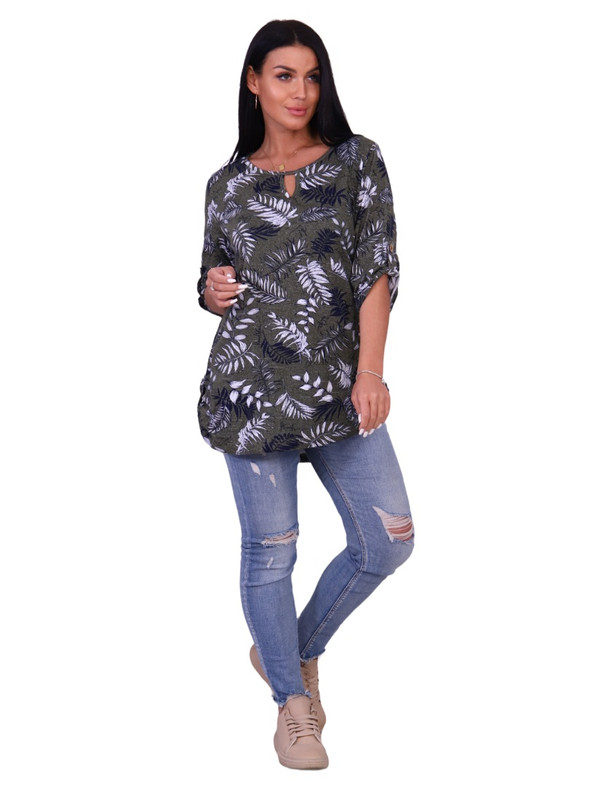 

Блуза женская New Life jersey 102Т-017 хаки 48 RU, 102Т-017