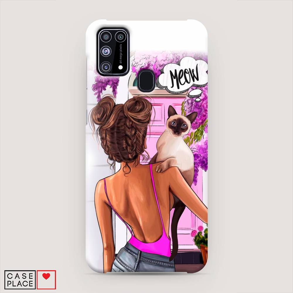

Пластиковый чехол "Девушка с кошкой" на Samsung Galaxy M31, 2100720-5