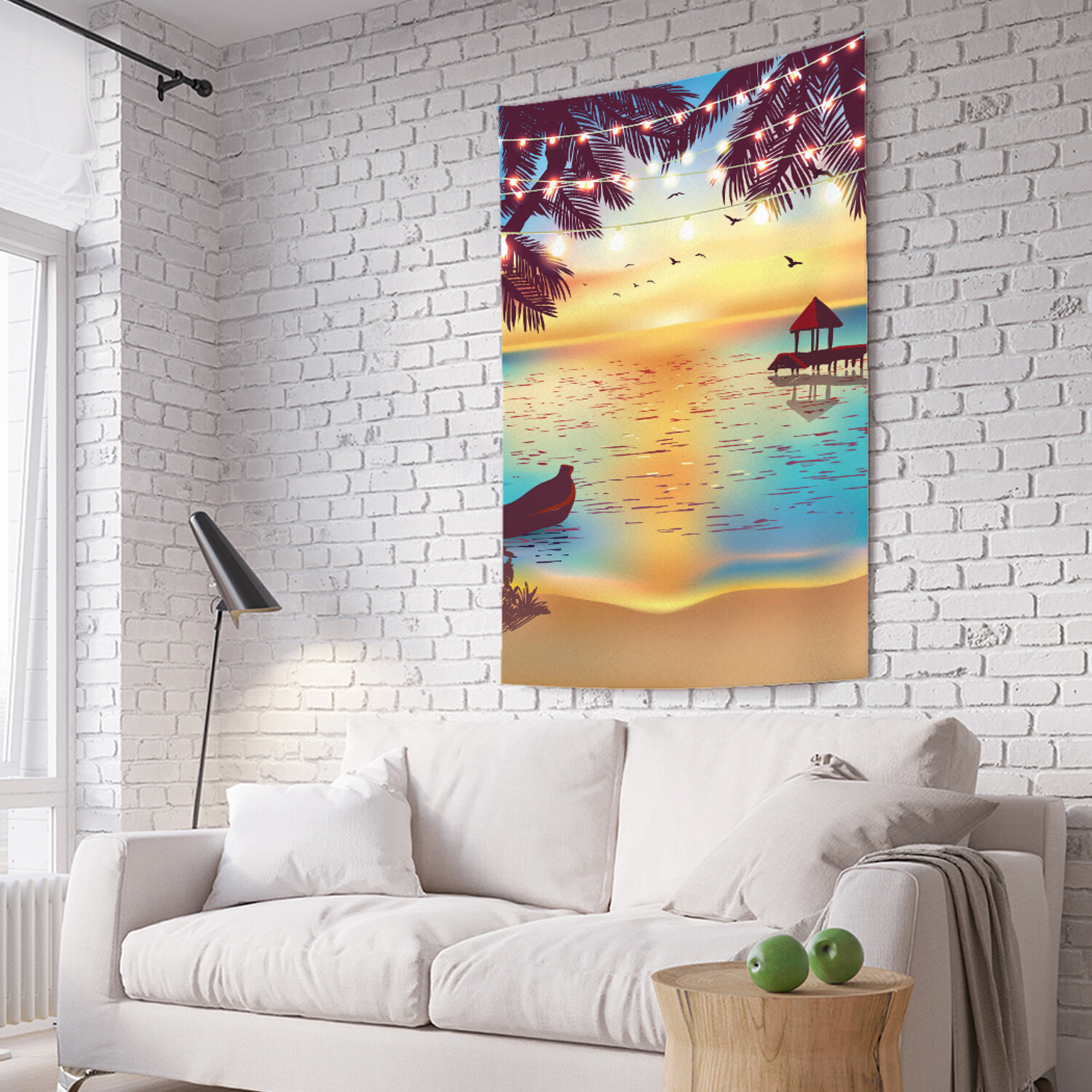 

Вертикальное фотопанно на стену JoyArty Рассвет под пальмами 150x200 см, Рассвет под пальмами