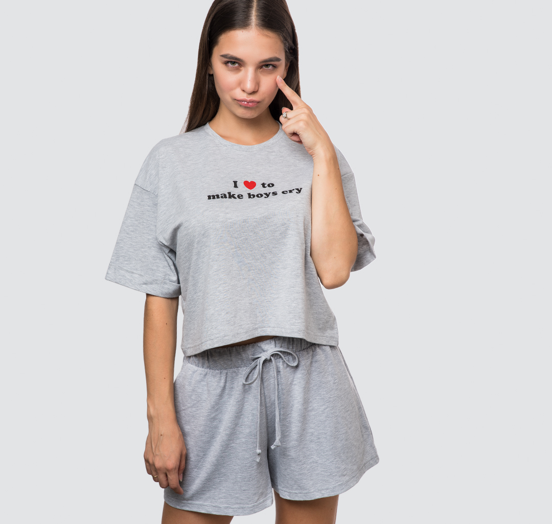 

Футболка женская Marmalato 742-625 серая S, 742-625