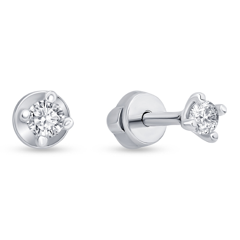 

Серьги из серебра 585Gold 702011740, фианит, 702011740