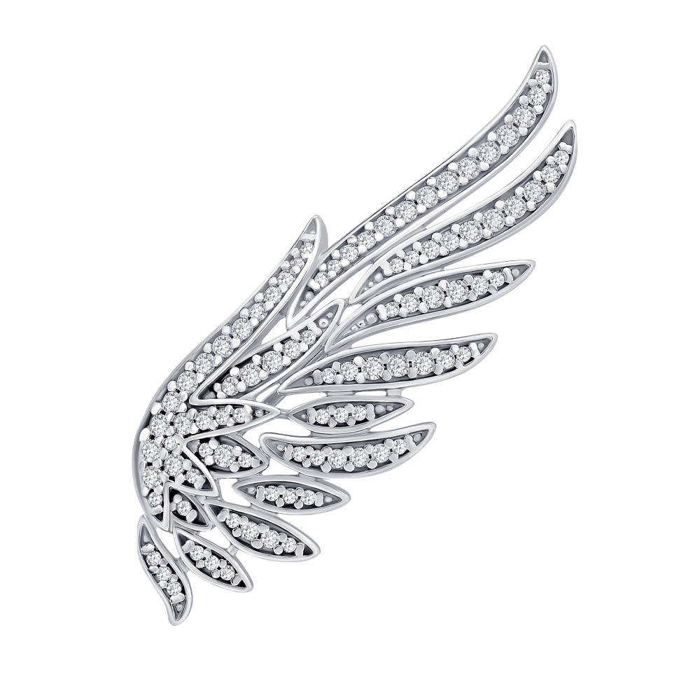

Брошь из серебра 585Gold 709000332, фианит, 709000332