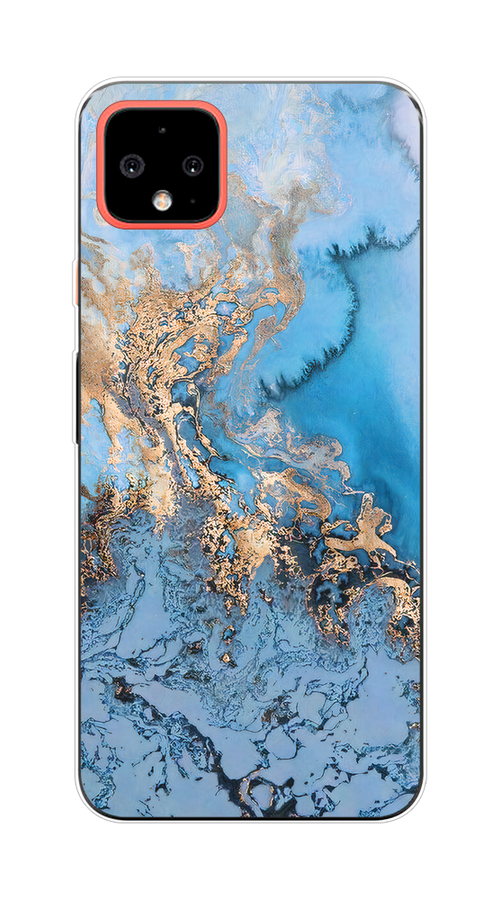 

Чехол Awog на Google Pixel 4 XL "Морозная лавина синяя", Разноцветный, 270550-3