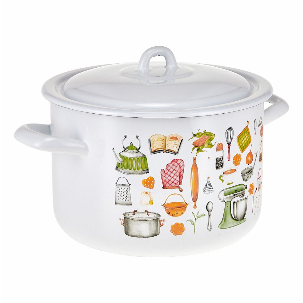 

Кастрюля Hitt Kitchen с крышкой 1,45 л, Белый