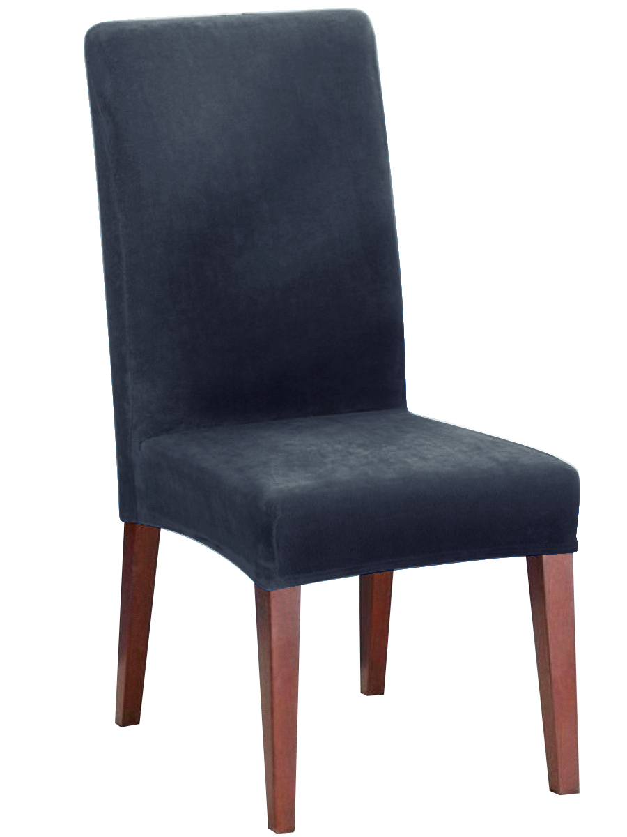 фото Чехол на стул с высокой спинкой виктория хоум декор бруклин премьер графит