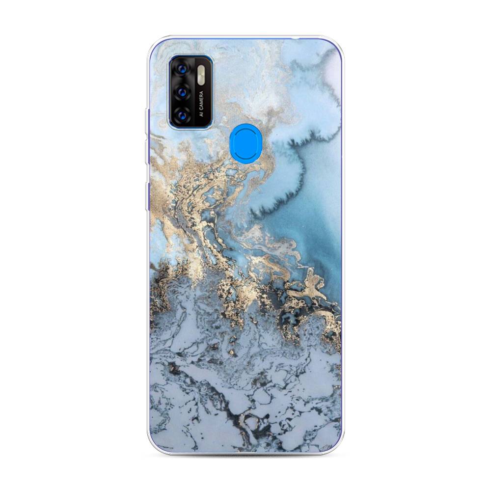 фото Чехол awog "морозная лавина синяя" для zte blade a7s 2020