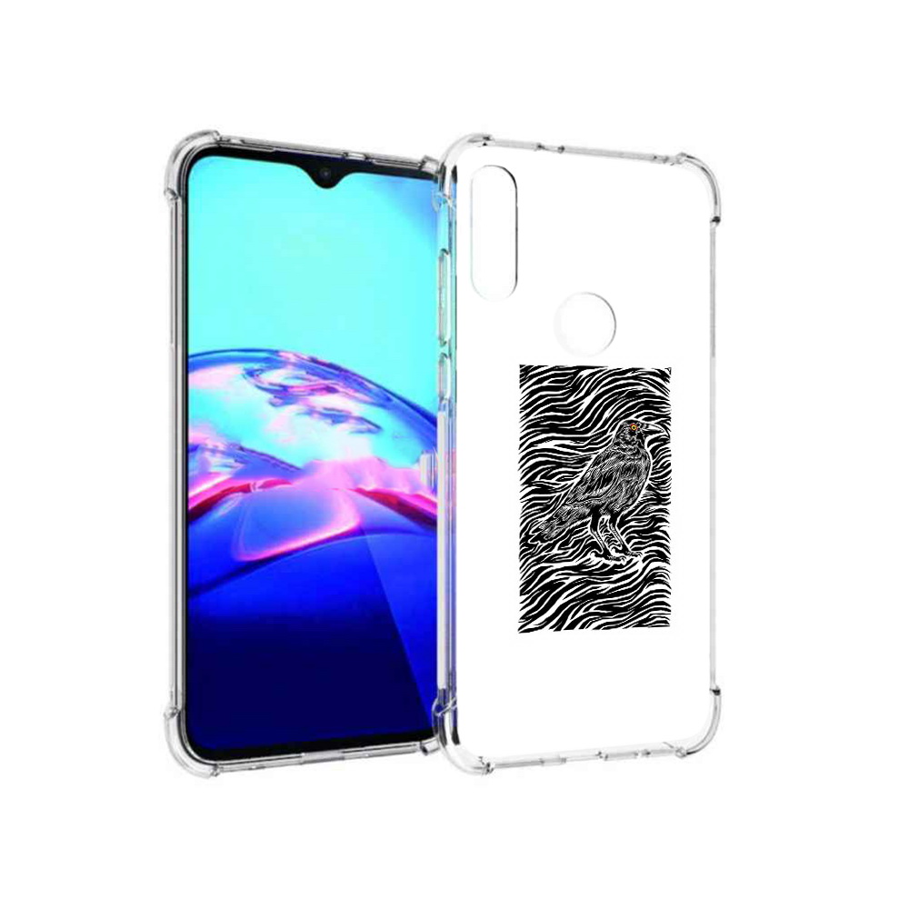 

Чехол MyPads Tocco для Motorola Moto E ворон в абстракции (PT227064.345.272), Прозрачный, Tocco