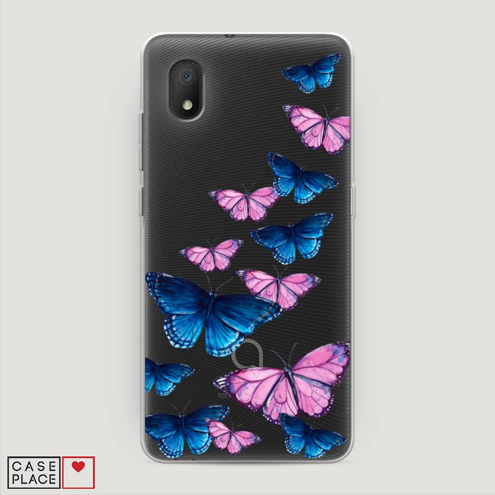 фото Силиконовый чехол "полет бабочек" на alcatel 1b (2020) 5002d awog