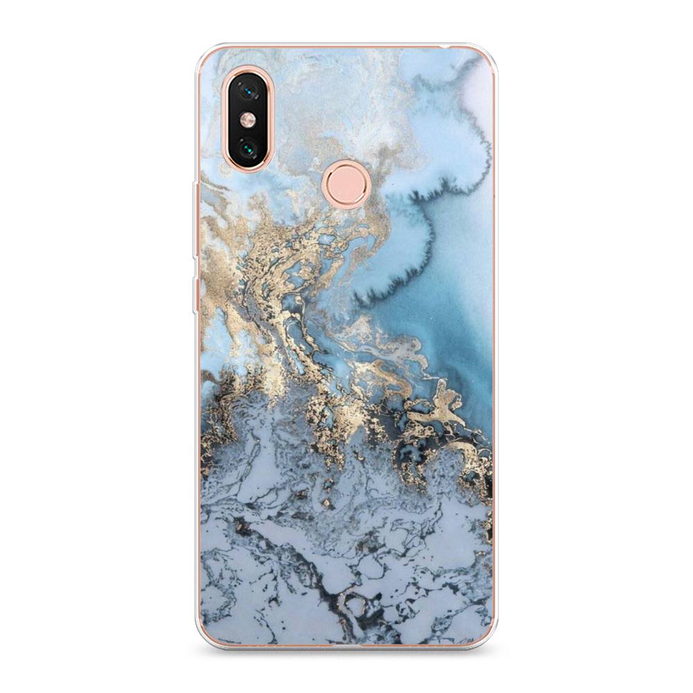 

Чехол Awog на Xiaomi Mi Max 3 "Морозная лавина синяя", Разноцветный, 34350-3