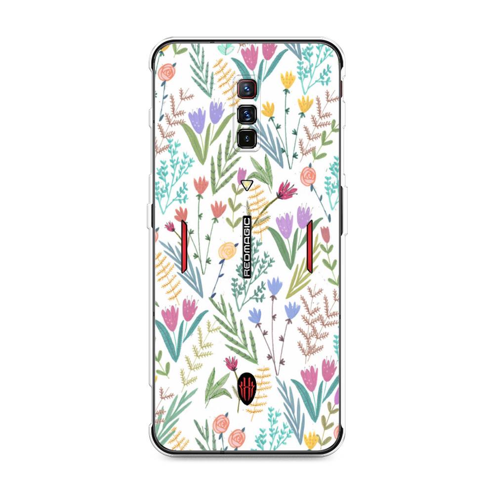 

Чехол Awog на ZTE Nubia Red Magic 6 / ЗТЕ Нубиа Ред Мэджик 6 "Полевые цветы рисунок", Разноцветный, 135150-8
