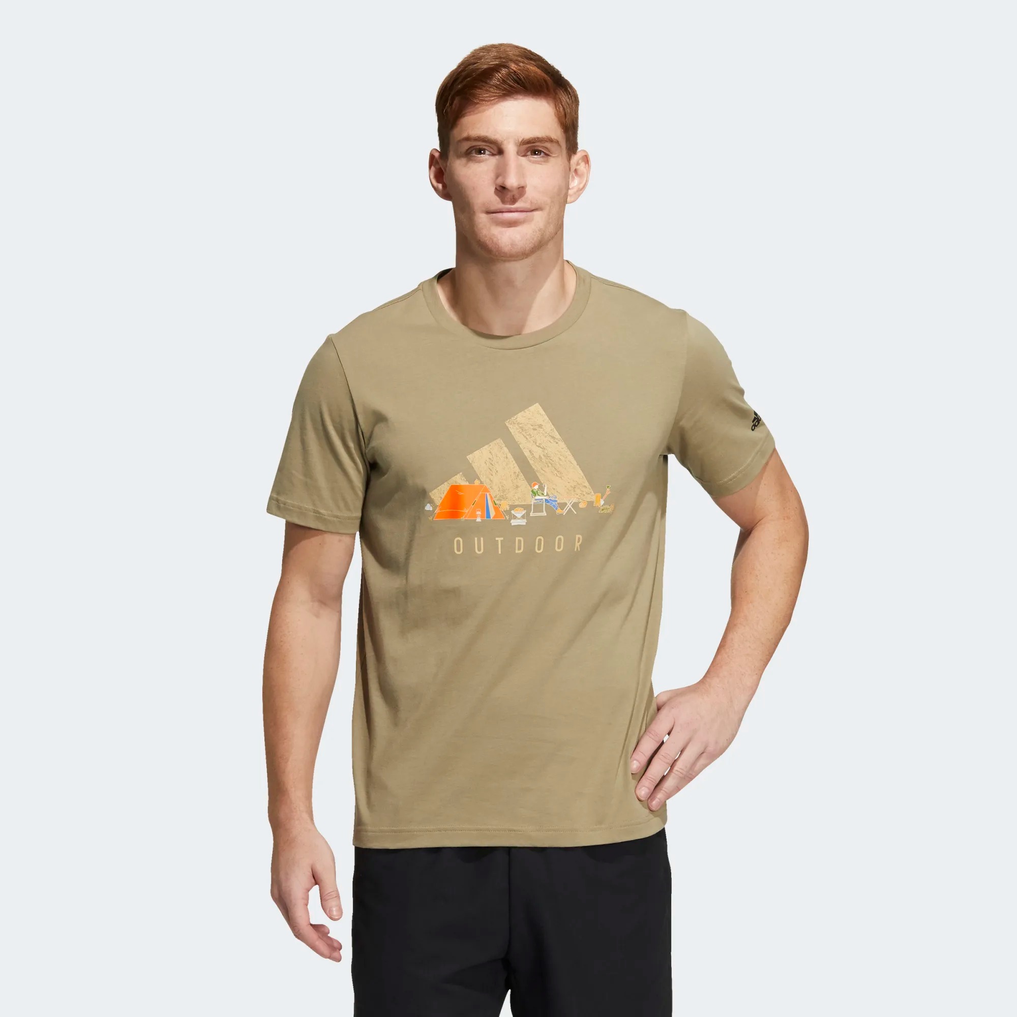

Футболка мужская Adidas Ss Logo Gfx Tee зеленая L, Ss Logo Gfx Tee