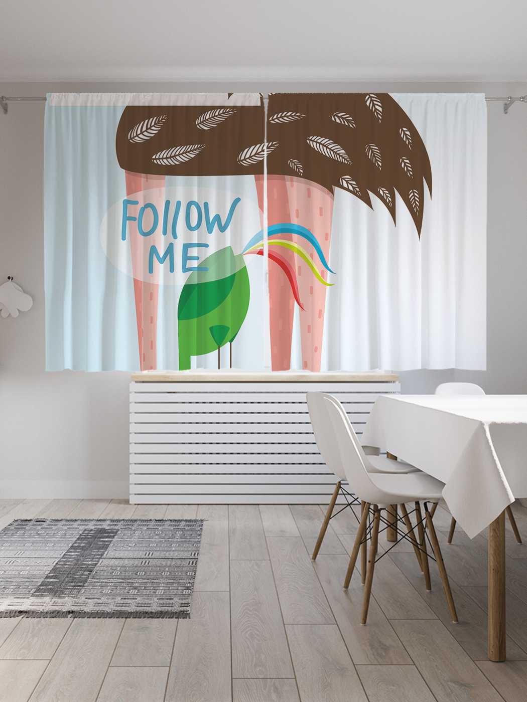 

Классические шторы JoyArty "Следуй за мной", серия Oxford DeLux, 2 полотна 145x180 см, Следуй за мной