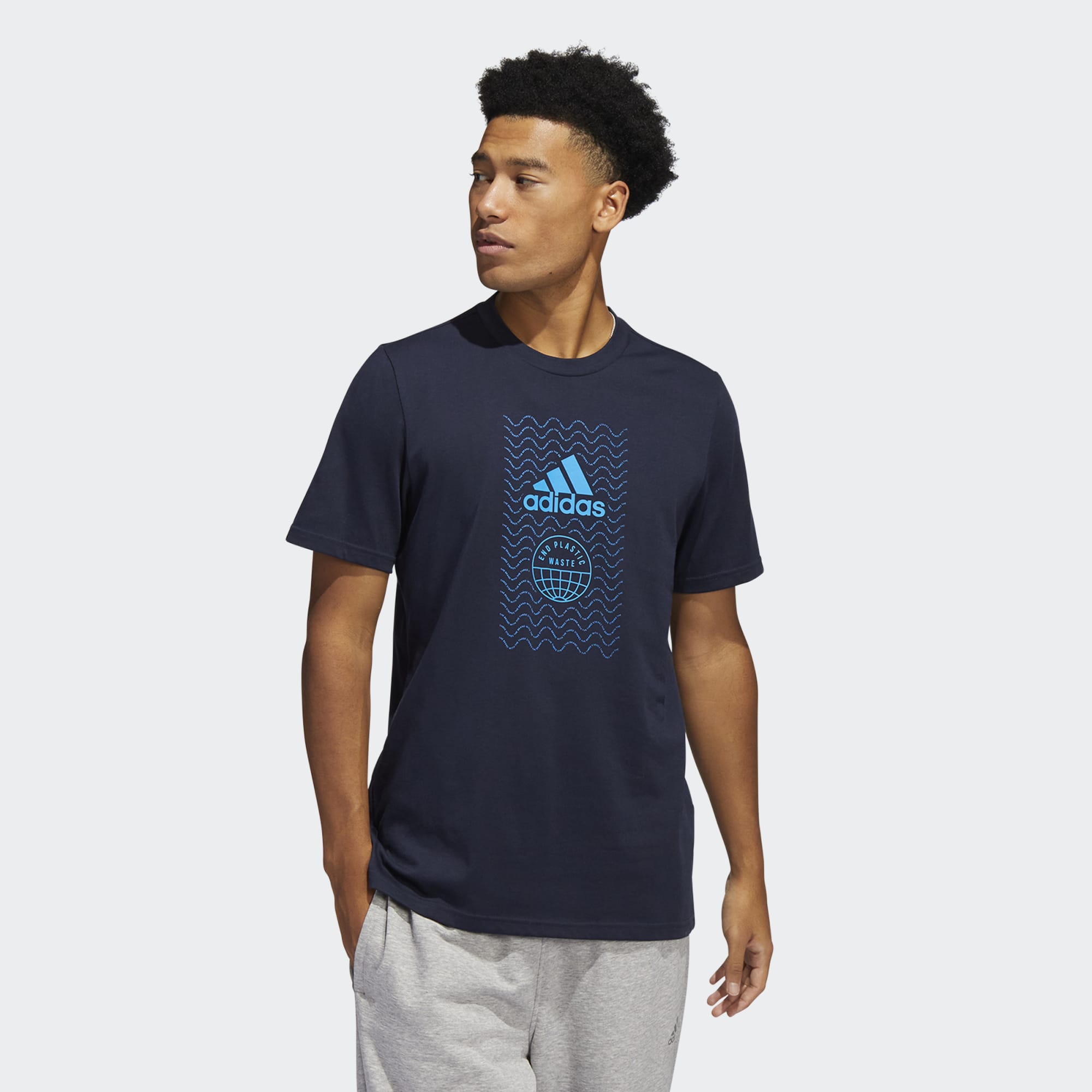 фото Футболка мужская adidas sust g t 1 синяя m