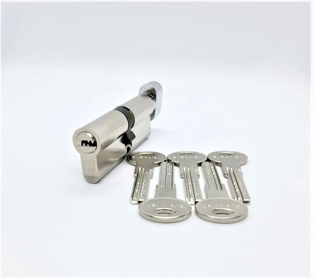 Цилиндровый механизм (Личинка замка) Guardian/Гардиан 112 мм (56x56) Ключ-вертушка, никель