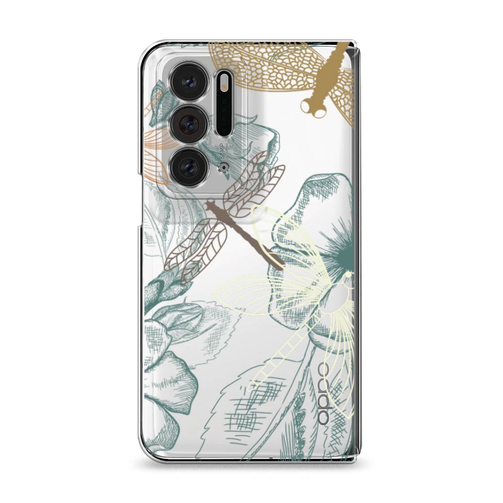 

Чехол Awog на Oppo Find N "Тени стрекоз", Разноцветный, 259650-8