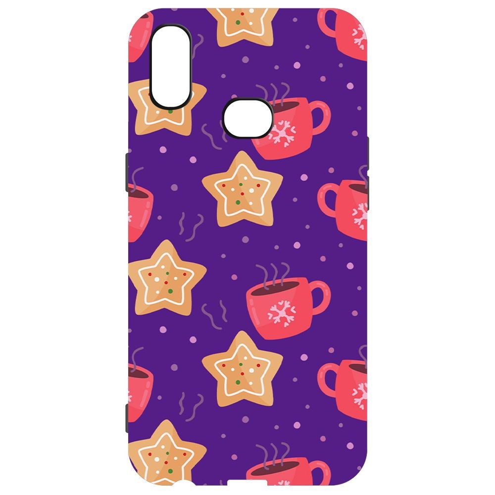 

Чехол-накладка Krutoff Софт Кейс Зимний кофе для Samsung Galaxy A10s (A107) черный
