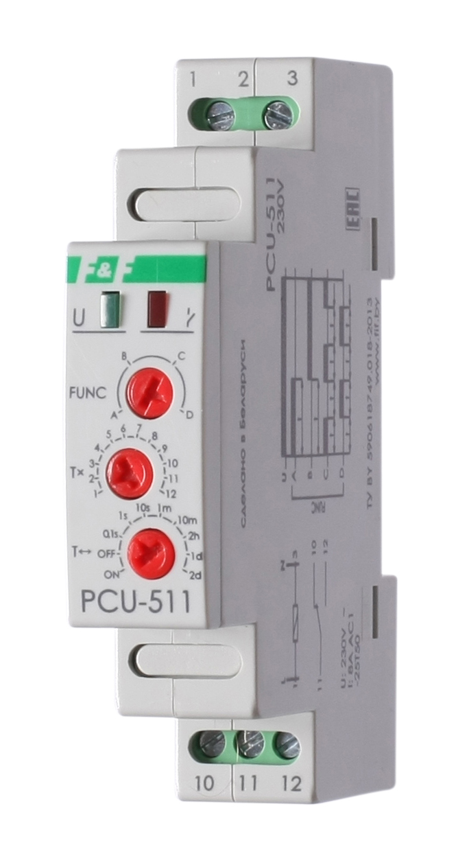 фото Pcu-511 реле времени многофункциональное евроавтоматика f&f