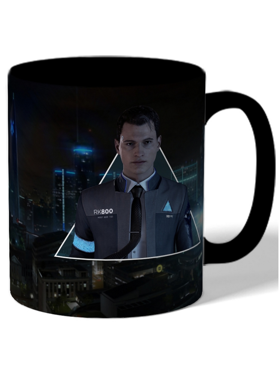 фото Кружка drabs с цветной поверхностью на тему компьютерная игра detroit become human