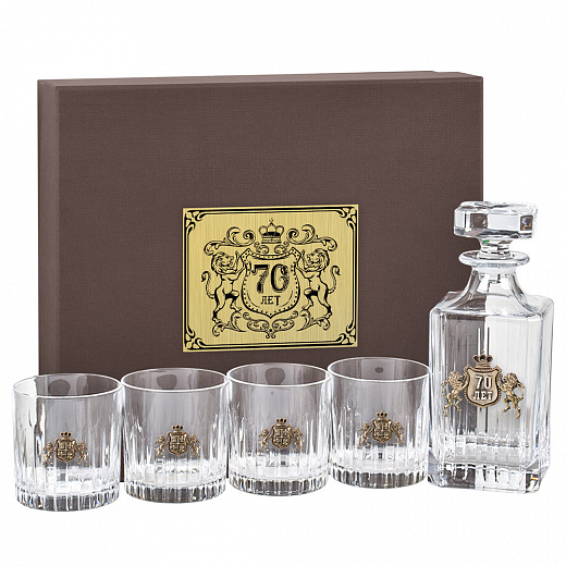 фото Набор для виски город подарков "юбилейный 70 лет" в подарочной коробке 10059140