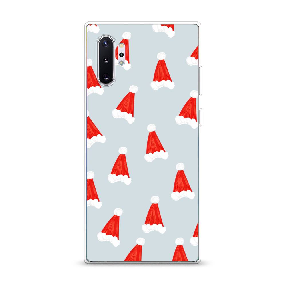

Чехол на Samsung Galaxy Note 10 Plus "Новогодние шапочки", Белый;красный;серый, 28550-5