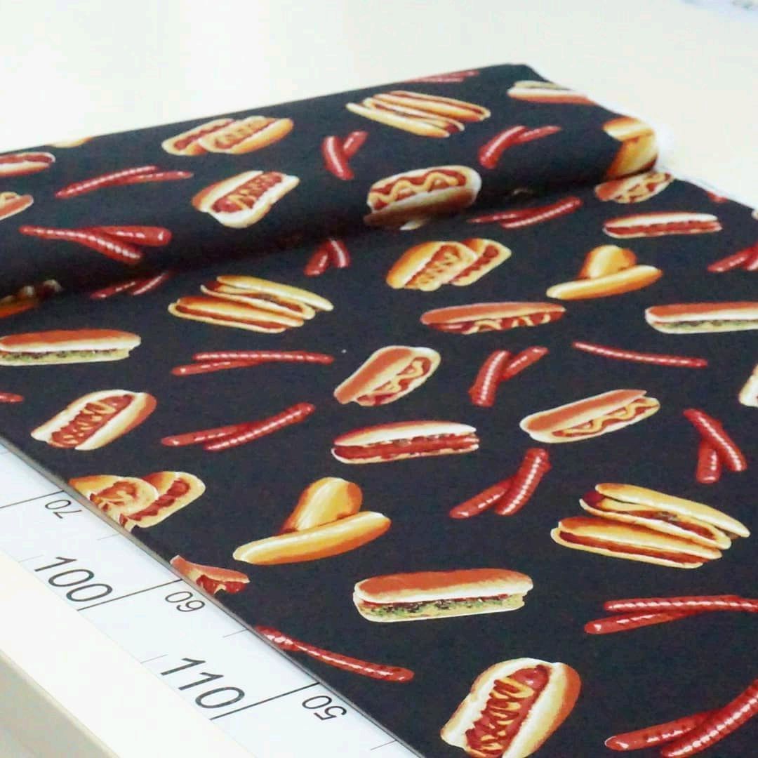 

Ткань UNOFABRIC COD1419 американский хлопок. Ткань для шитья 100x110 см, Черный