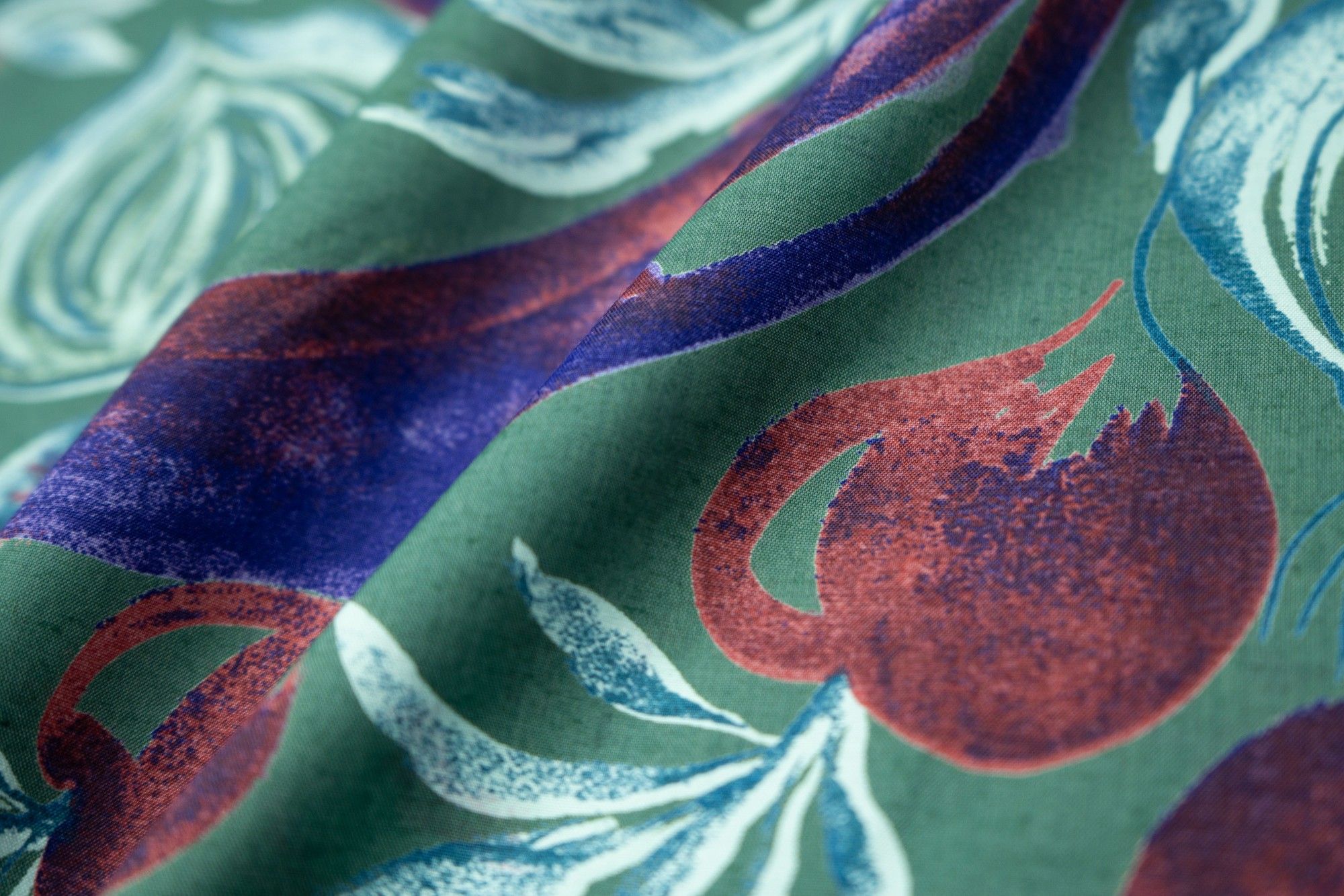 

Ткань UNOFABRIC CA231196 Хлопок поплин Овощи на зеленом. Ткань для шитья 100x141 см, Разноцветный