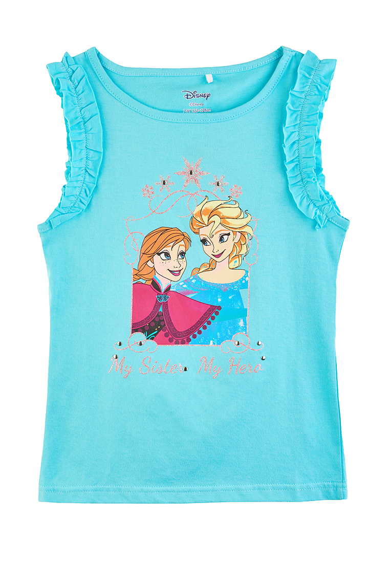 фото Топ детский disney frozen ss20fr3001346 бирюзовый р.128