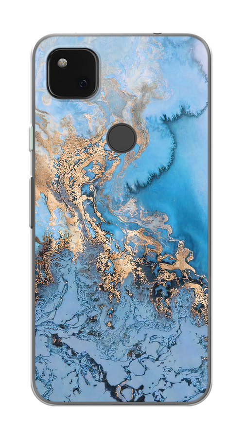

Чехол Awog на Google Pixel 4A "Морозная лавина синяя", Разноцветный, 270650-3
