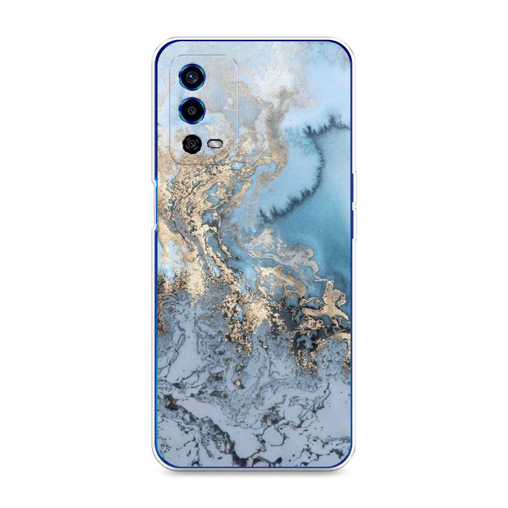 фото Чехол awog "морозная лавина синяя" для oppo a55 4g