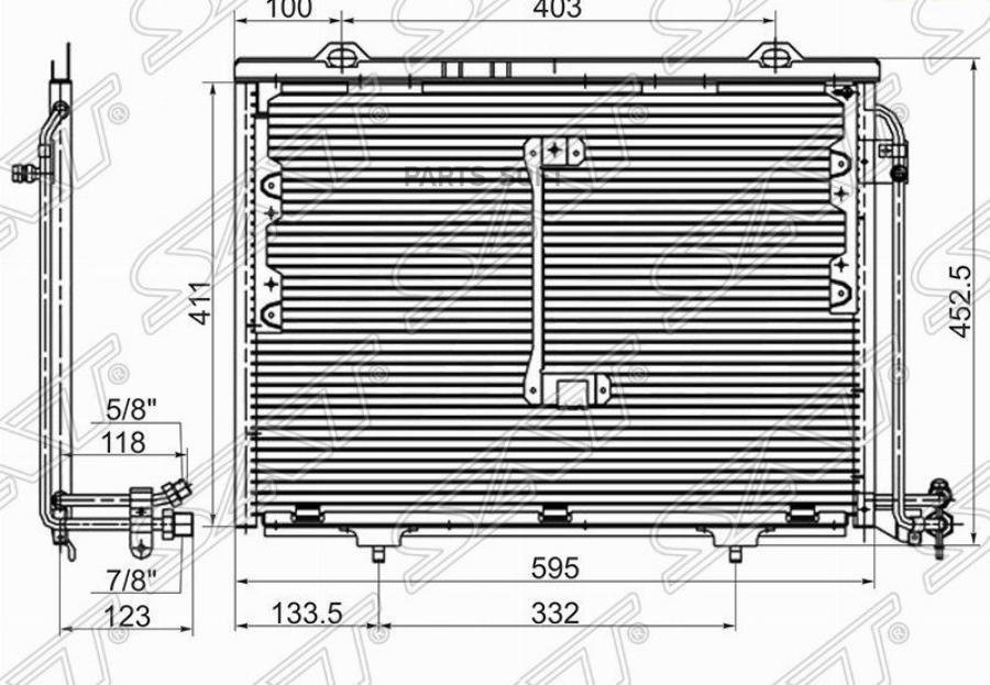 Радиатор Кондиционера Mercedes C-Class W202 93-00 Sat арт. ST-MD06-394-0