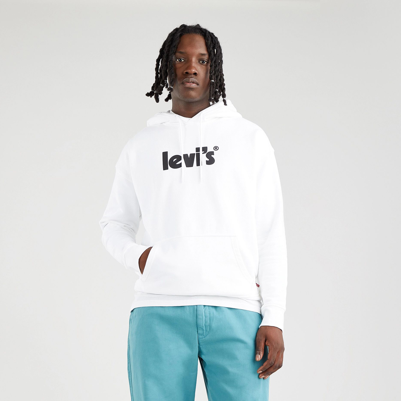 фото Худи мужское levi's men t2 relaxed graphic hoodie белое m