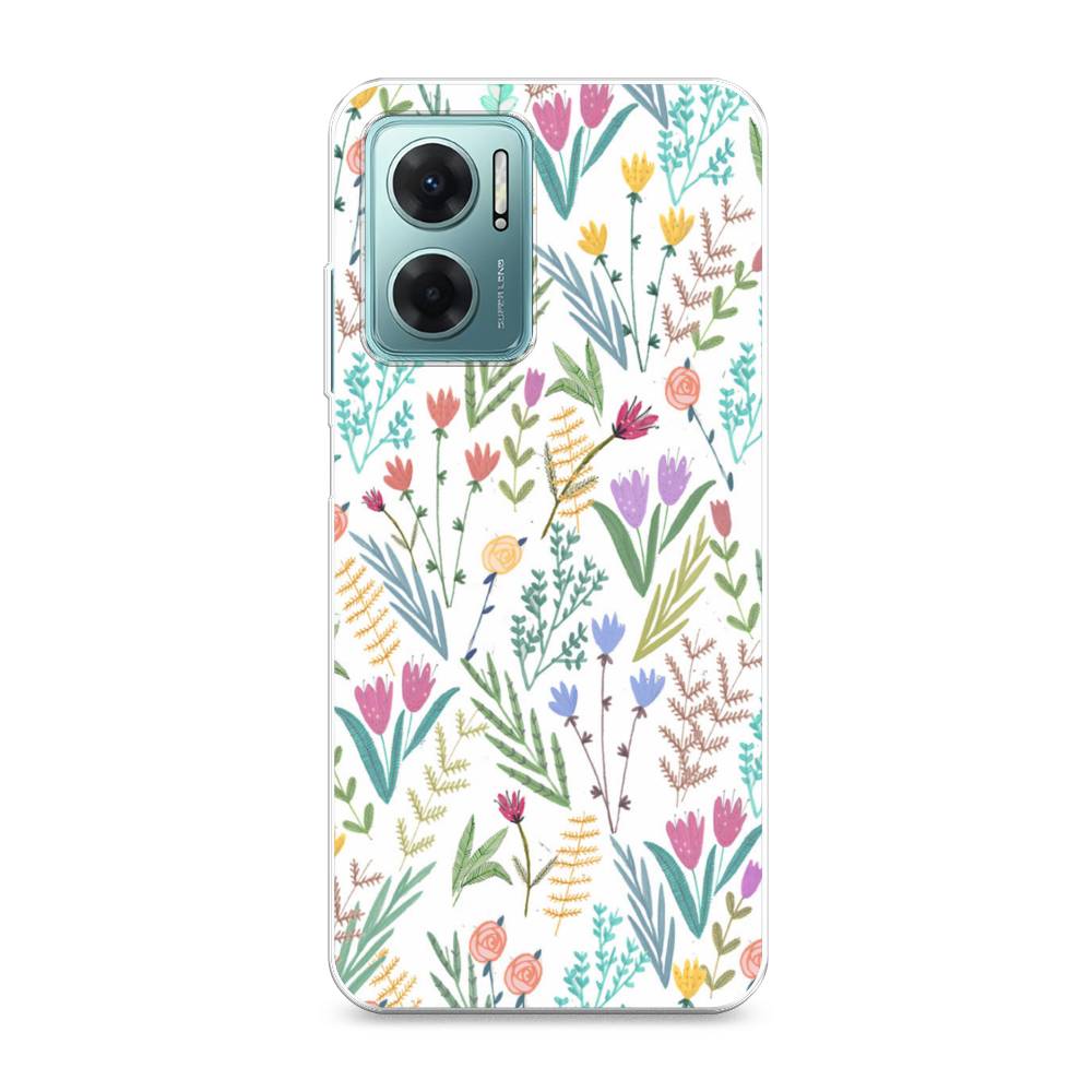 фото Силиконовый чехол "полевые цветы рисунок" на xiaomi redmi 10 5g awog