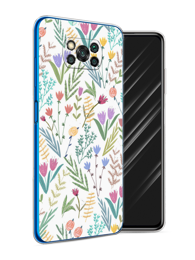 

Чехол Awog на Poco X3/X3 Pro "Полевые цветы рисунок", Разноцветный, 310650-8