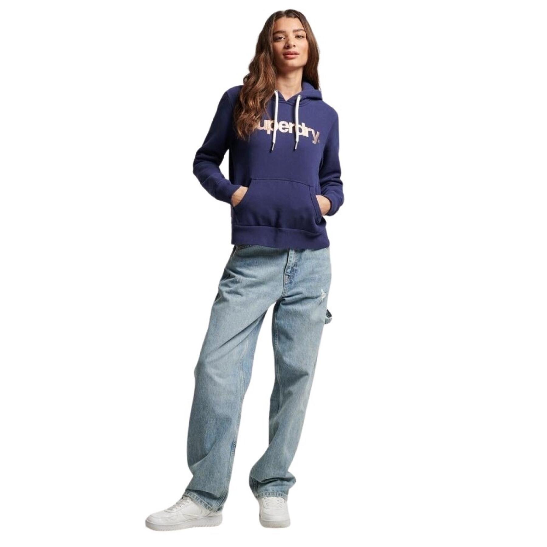

Худи женское Superdry W2011973A синее 12 UK, Синий, W2011973A