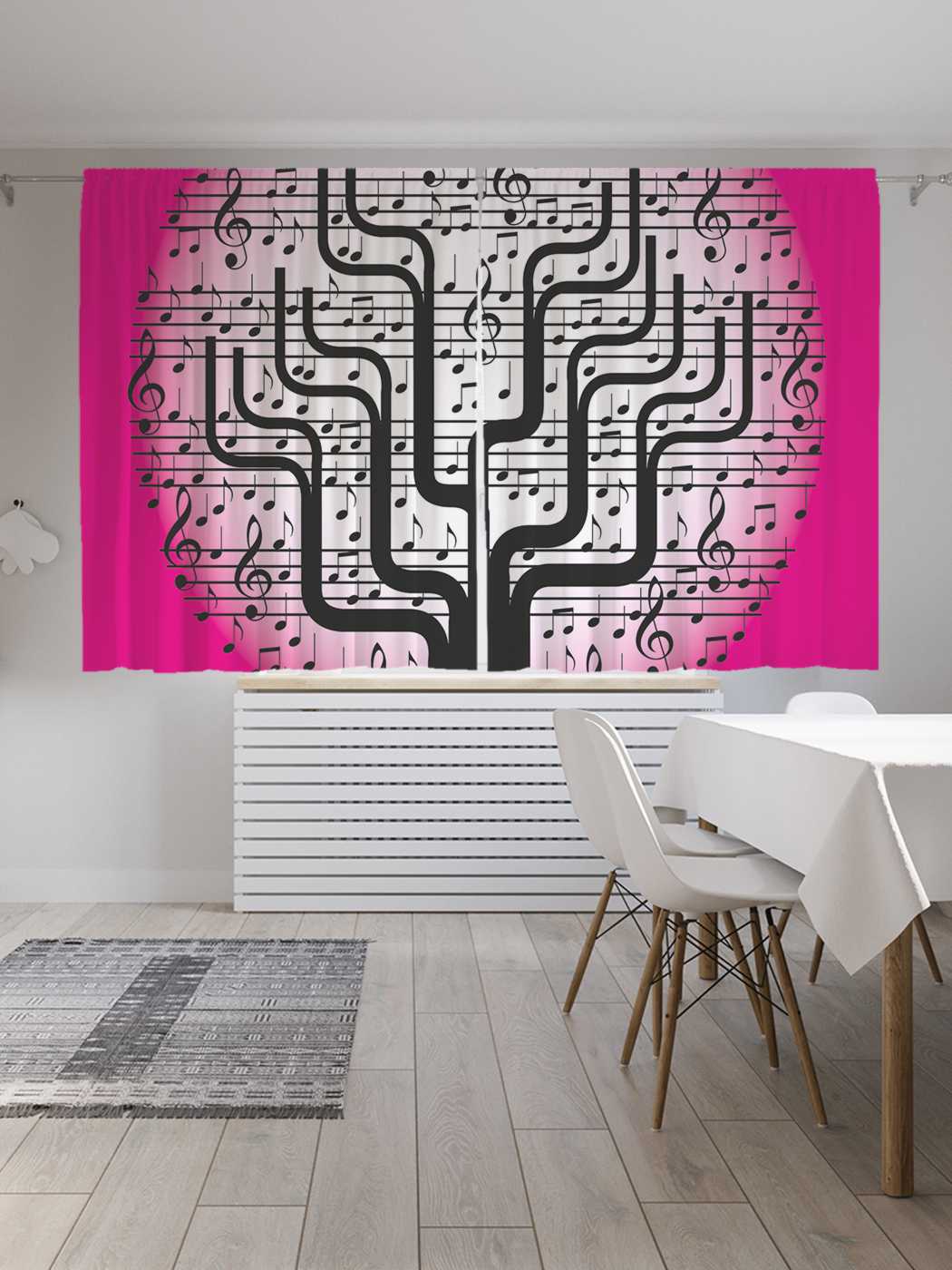 

Классические шторы JoyArty "Музыкальна крона", серия Oxford DeLux, 2 полотна 145x180 см, Музыкальна крона