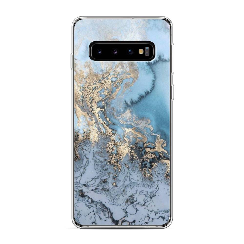 фото Чехол awog "морозная лавина синяя" для samsung galaxy s10