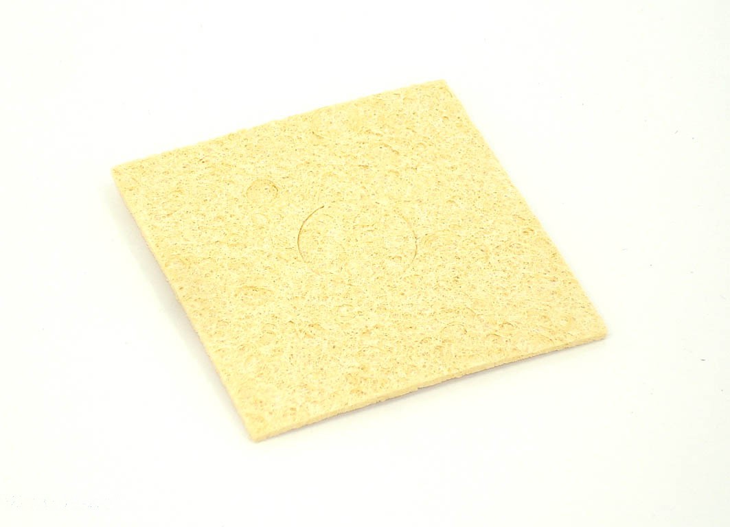 Губка для очистки паяльных жал 60х60 желтая губка ластик для деликатной очистки officeclean
