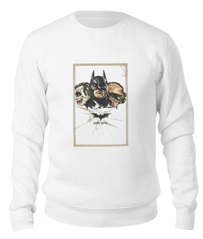 

Свитшот унисекс Printio Dark knight rises белый L, Dark knight rises