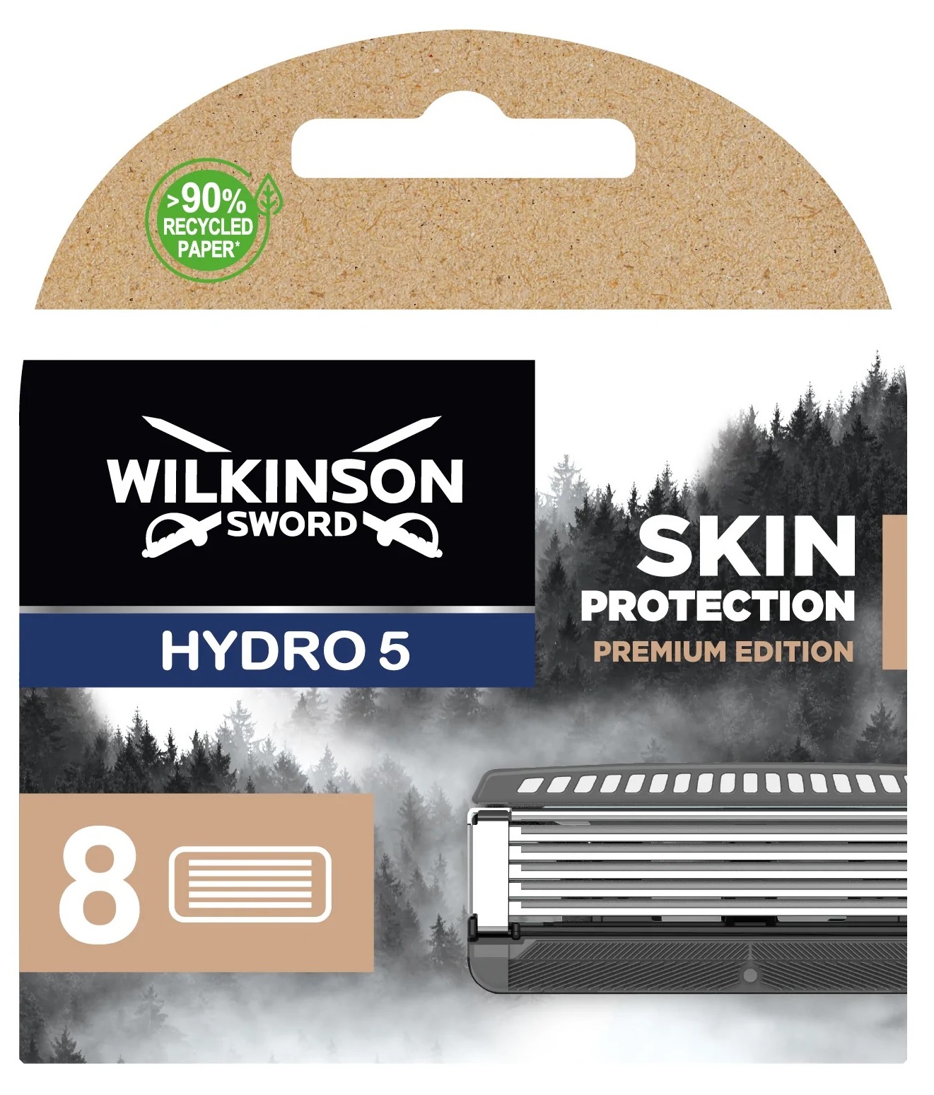 Купить Сменные кассеты для бритв SENSE Wilkinson Sword Hydro 5 Skin Premiun Edition, 8 шт.
