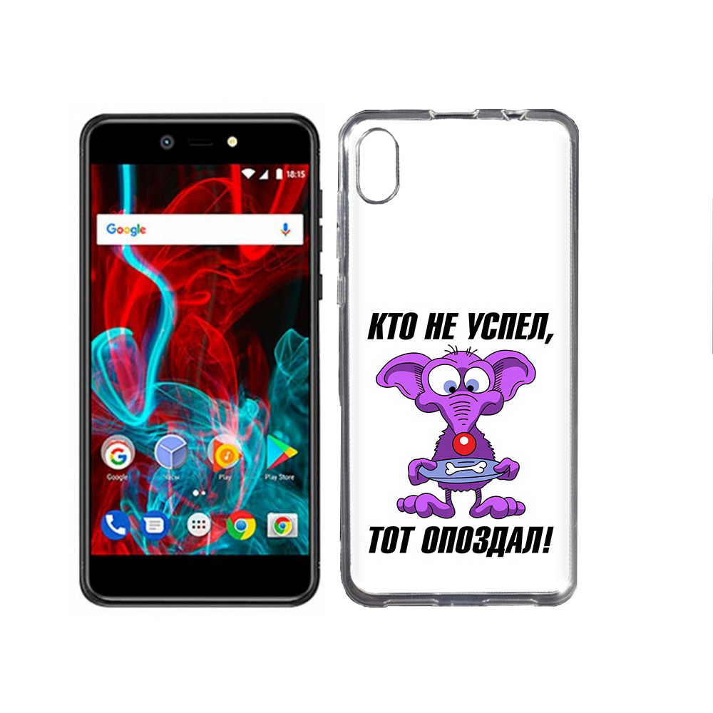 

Чехол MyPads Tocco для BQ-5211 Strike кто не успел тот опоздал, Прозрачный, Tocco