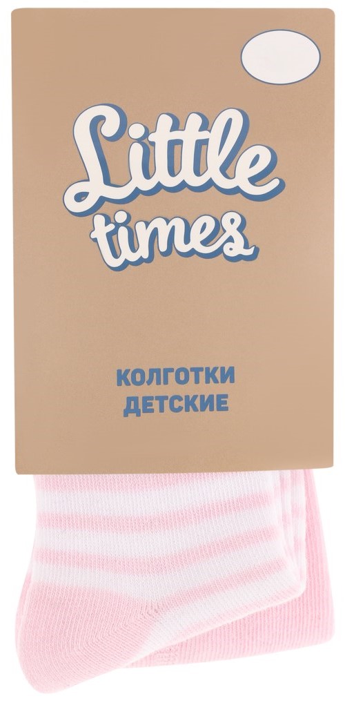 Колготки для девочки Little Times хлопок розовые р 74-80