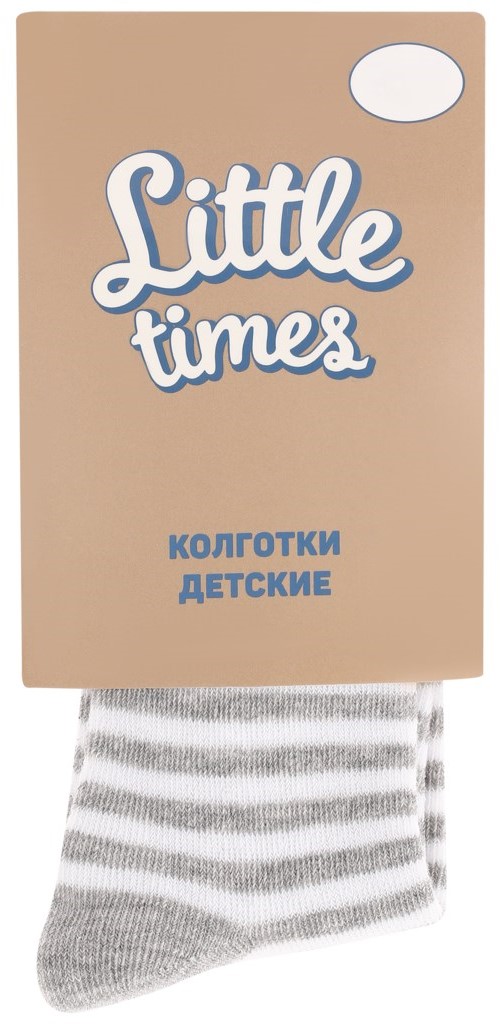 Колготки детские Little Times хлопок серые р 74-80