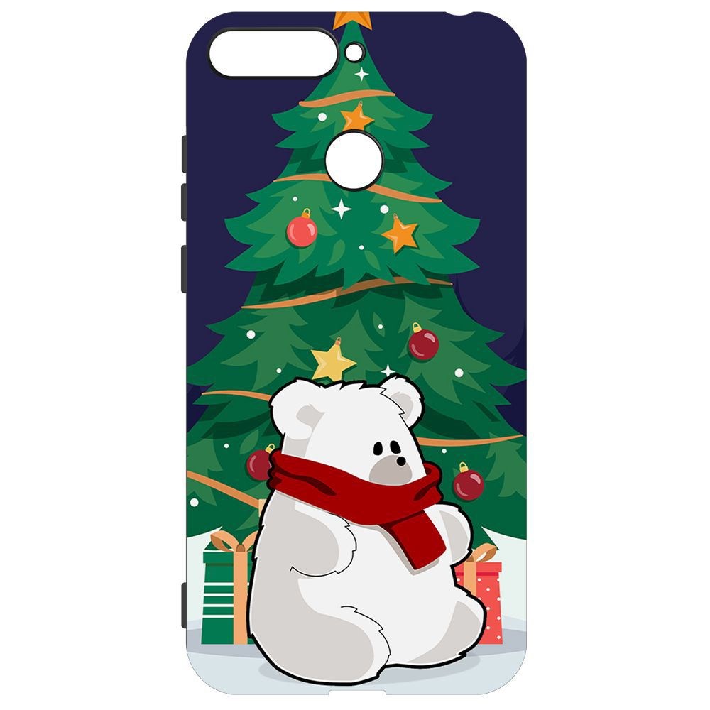 

Чехол-накладка Krutoff Софт Кейс Медвежонок для Huawei Y6 Prime (2018) черный