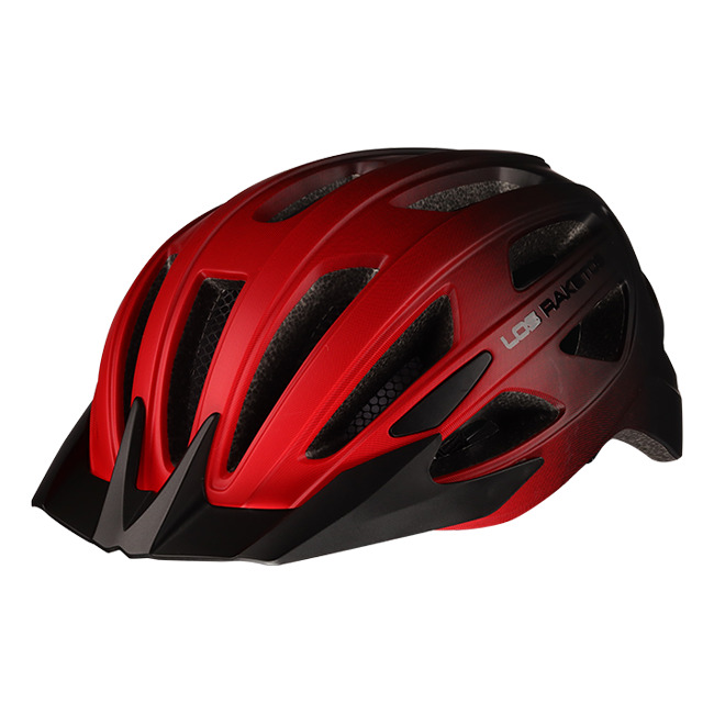 Шлем велосипедный Los Raketos Blaze со светодиодным фонариком Black Red, р-р L/XL