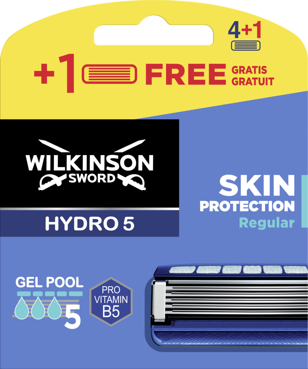 Сменные кассеты для бритвы Hydro Wilkinson Sword Hydro5 SKIN PROTECTION Regular, 5 шт.