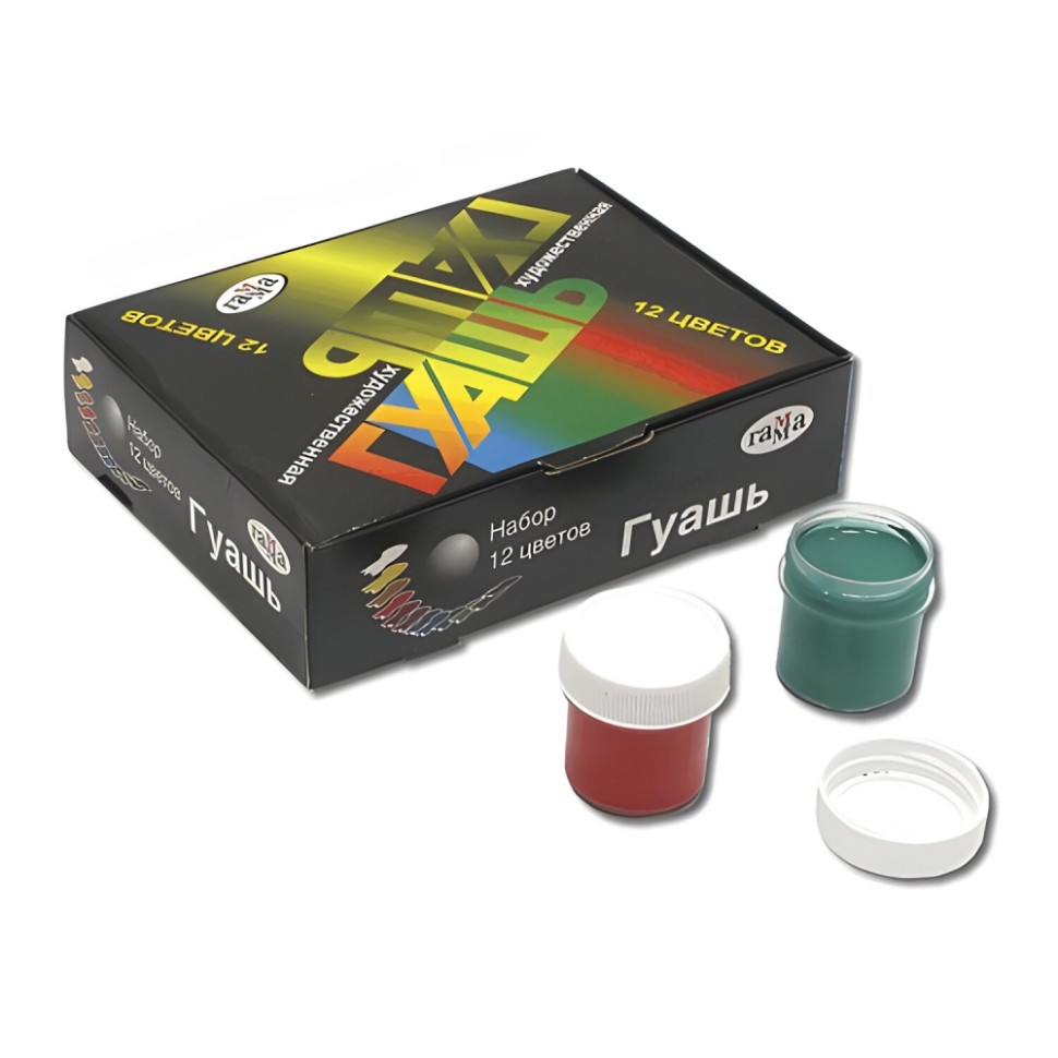 

Набор из 2 шт, Гуашь художественная ГАММА (190206), Разноцветный