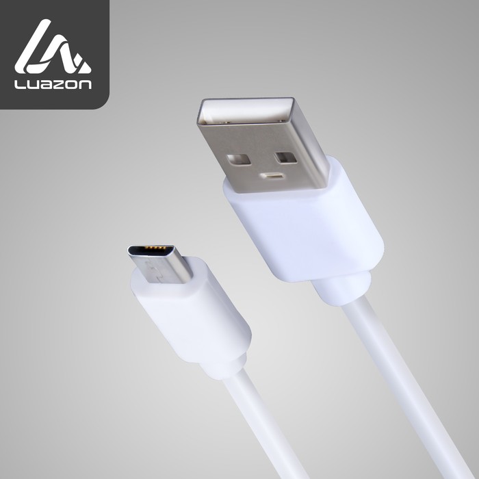 Кабель LuazON, microUSB - USB, 1 А, 2 м, белый 4283692