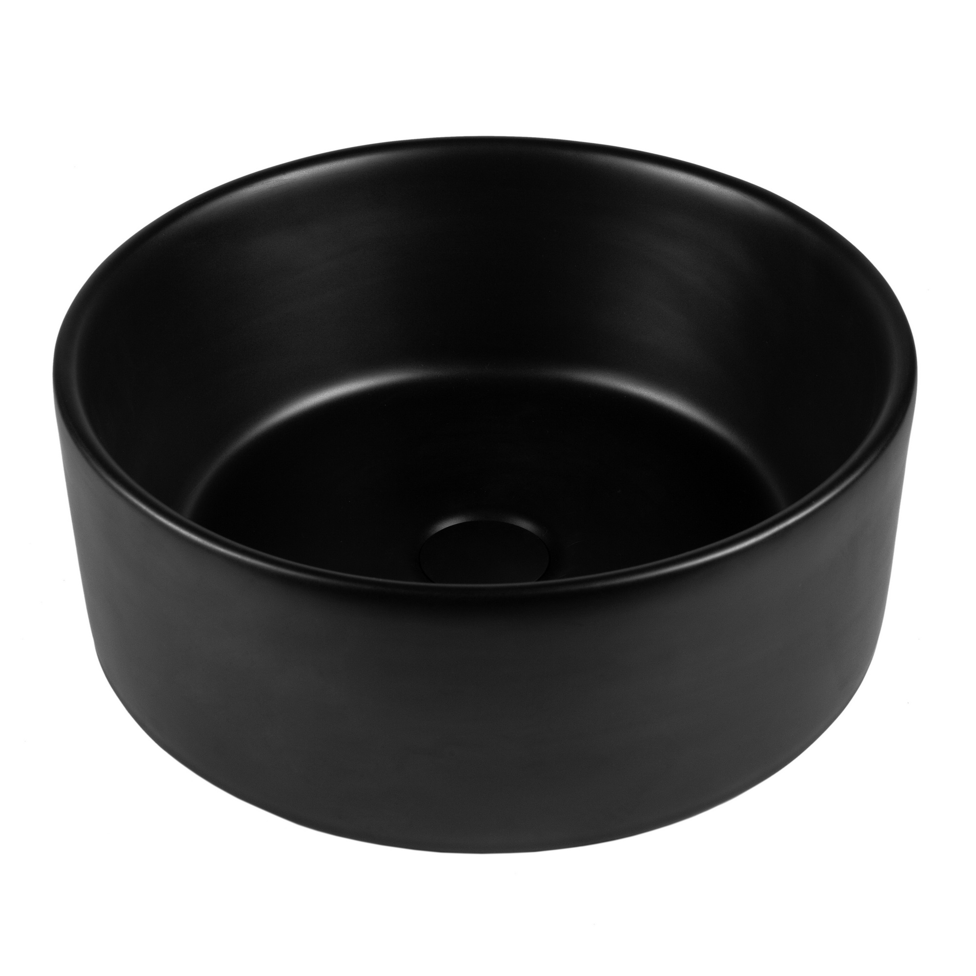 Раковина накладная BOND S53-398 круглая 39*39*15см черная корзина для луковичных круглая черная