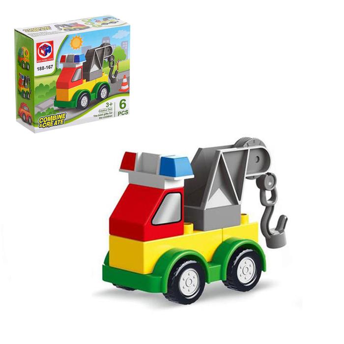 

Конструктор KIDS HOME TOYS Городской транспорт, 6 деталей, кран 188-167
